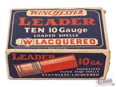 Partial Winchester 10 Round One Piece Leader Oval Powder 10 Gauge Box