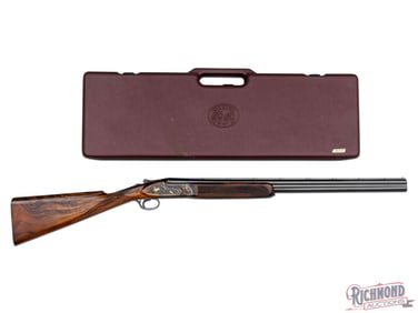 Stunning Rizzini 20 GA Artemis De Luxe Engraved & Gold Inlaid Over / Under Shotgun in Original Case