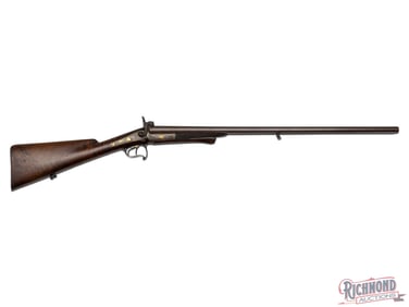 Antique Gold Inlaid Vivario & Cali Face Belgium 12 Gauge Pinfire SxS Double Barrel Shotgun