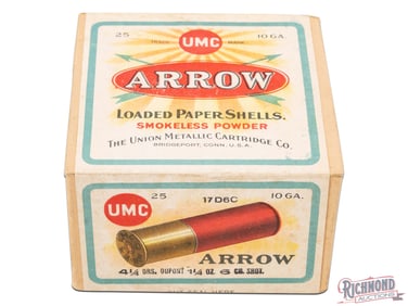 Sealed Union Metallic Cartridge Co UMC Arrow Loaded Paper Shells 10 Ga Two Piece Box