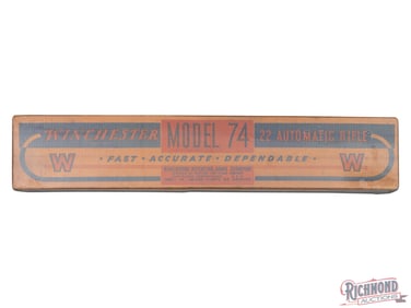 Empty Pre-64 Winchester Model 74 Semi-Automatic Rifle Two Piece Cardboard Box 22 LR