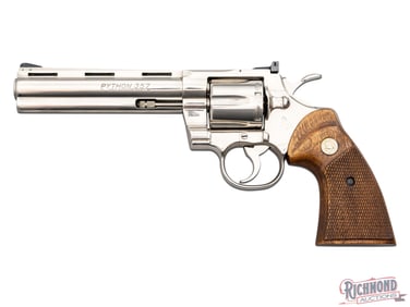1980 Colt Python .357 Magnum Double Action Revolver 6" Nickel