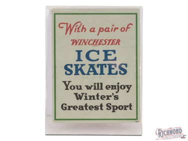 1920's Winchester Two-Sided Retail Counter Gymnasium Supplies and Ice Skates
