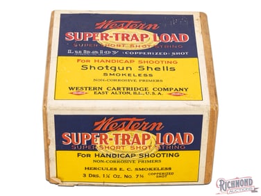 Western Super Trap Load For Handicap Shooting Paper Shotgun Shells 12 Ga Two Piece Box