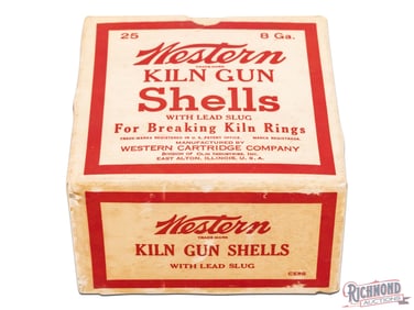 Full Western Kiln Gun Shells With Lead Slug For Breaking Kiln Rings 8 Ga Paper Shells One Piece Box