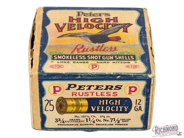 Peters High Velocity Red Head Rustless Paper Smokeless Shot Gun Shells 12 Ga Two Piece Box