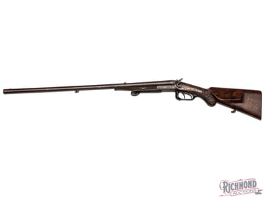 Antique Game Scene Engraved A. Korinski Side By Side Cape Gun