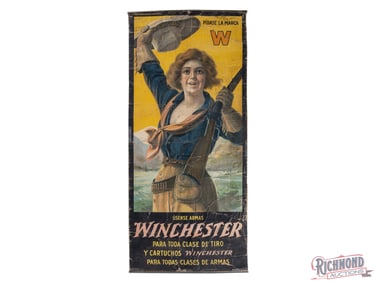 Spanish Ask for Winchester "For all Kinds of Shooting" Cardboard Advertising Sign