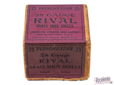 Winchester Rival Primed Brass Shot Shells 28 Ga Two Piece Box