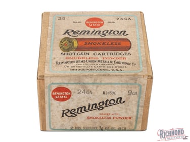 Sealed Factory Full 25 Round Remington-UMC 24 Gauge Two Piece Shotgun Shell Box