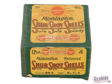 Empty 25 Round Remington UMC 12 Gauge Two Piece Shur Shot Shotgun Shell Box