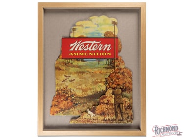 1932 Western Ammunition Die Cut 3D Advertising Display Sign