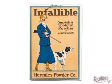 Infallible Smokeless Shotgun Powder Hercules Powder Co. Advertising Display Sign