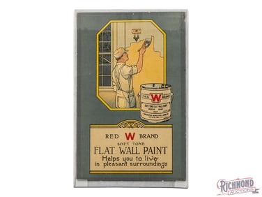 1920's Winchester Two-Sided Retail Counter Sign Roller Skates & Wall Paint