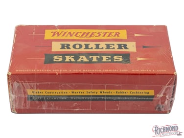 Winchester Roller Skates Toe Clamps Junior No. 30W Original Factory Box