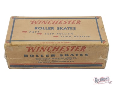 Winchester No. 3831 Boys' Ball Bearing Roller Skates in Original Factory Box