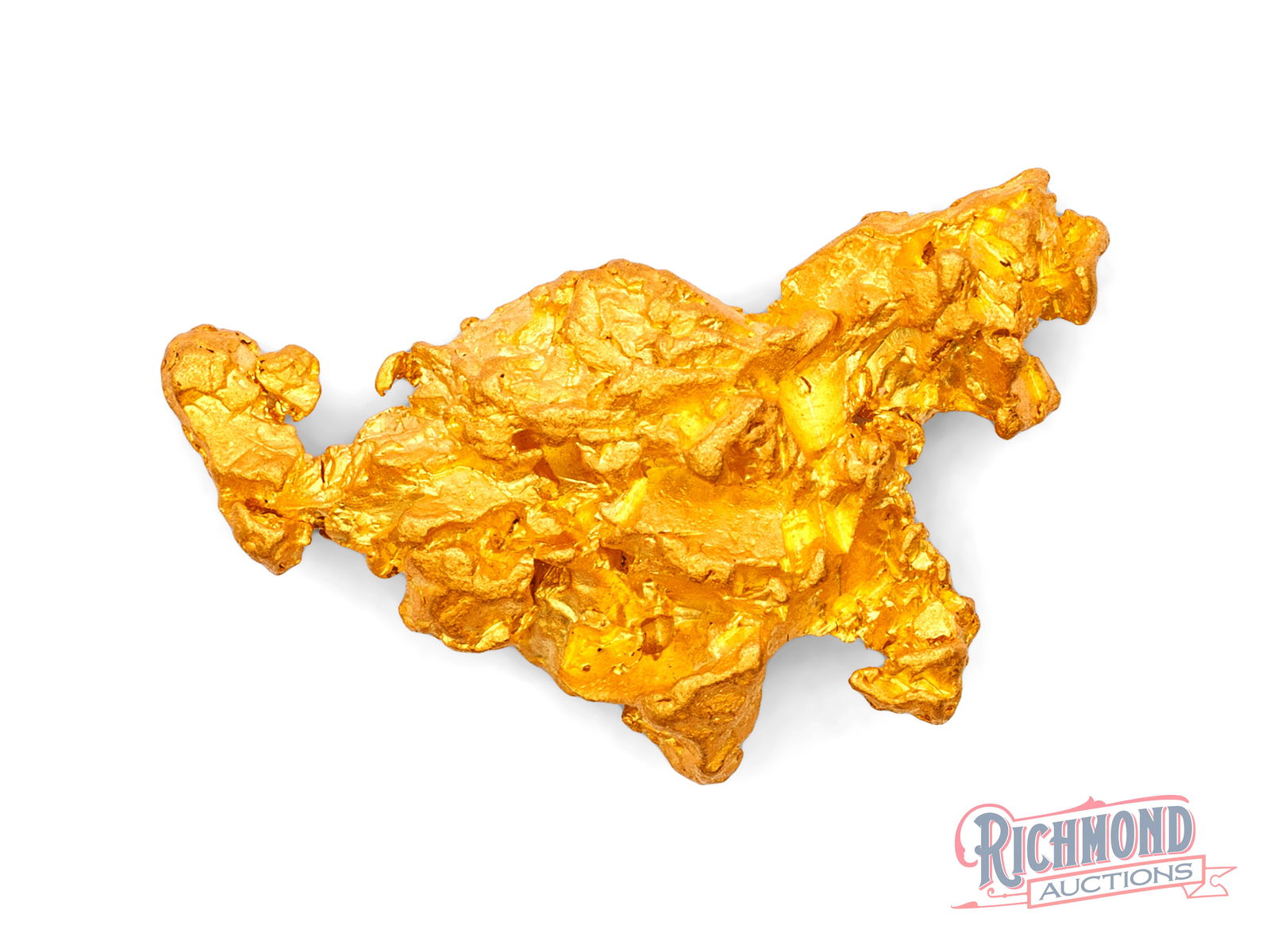 5g Natural Gold Nugget w/ Slight Inverted Crystalline Structures (1 of 2)