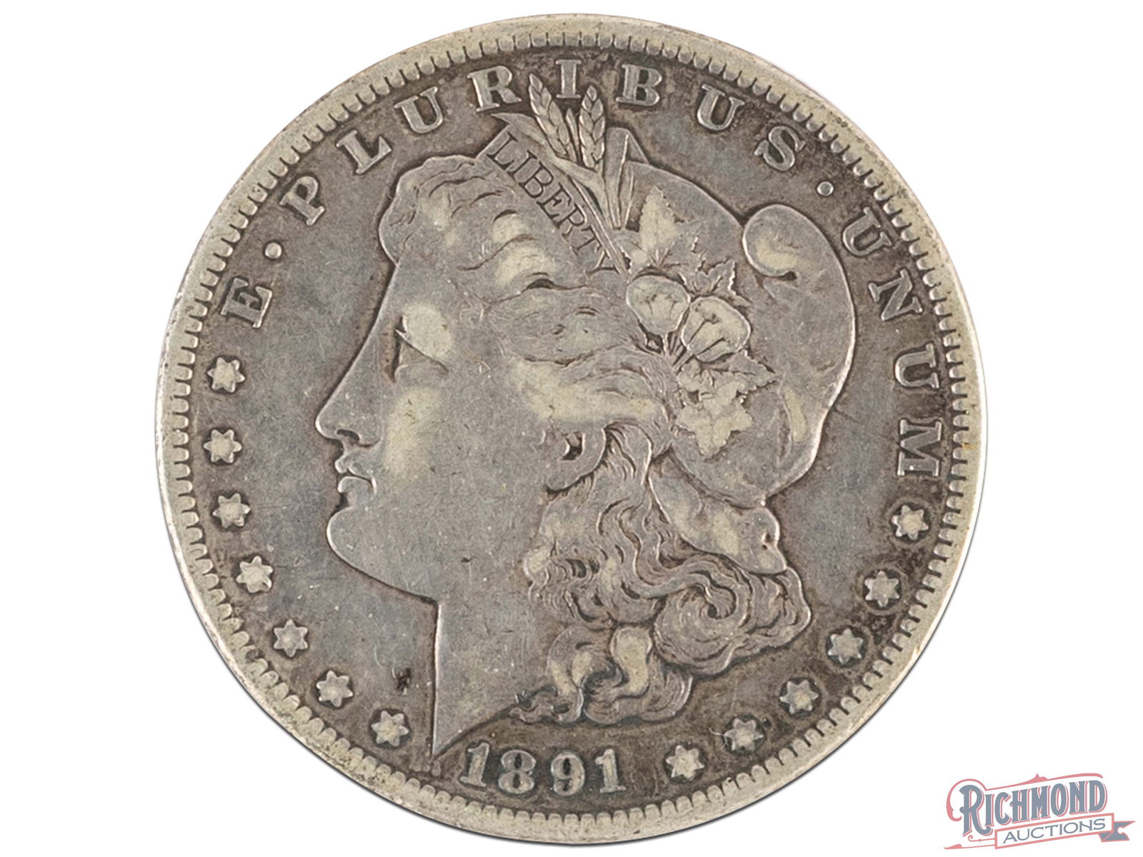 Very Good Condition 1891-CC Morgan Silver Dollar (1 of 2)