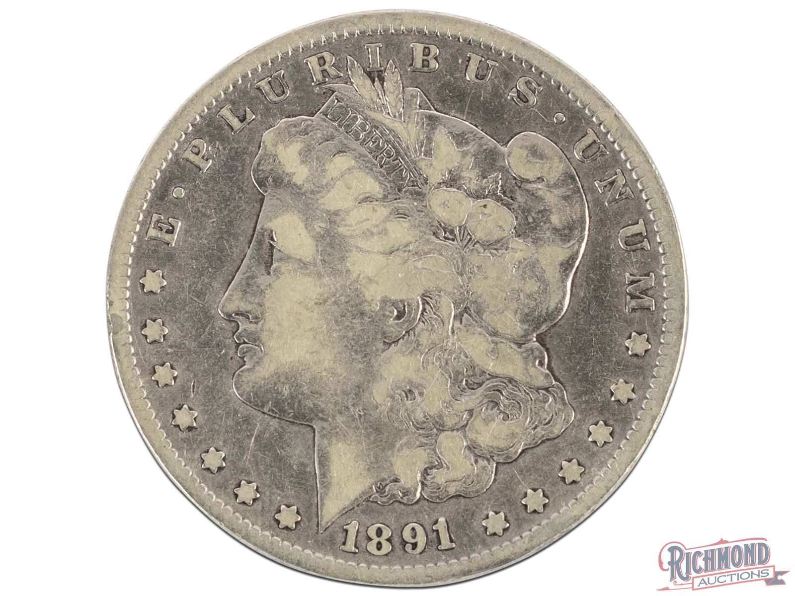 1891-CC $1 Morgan Silver Dollar in Fine Condition (1 of 2)