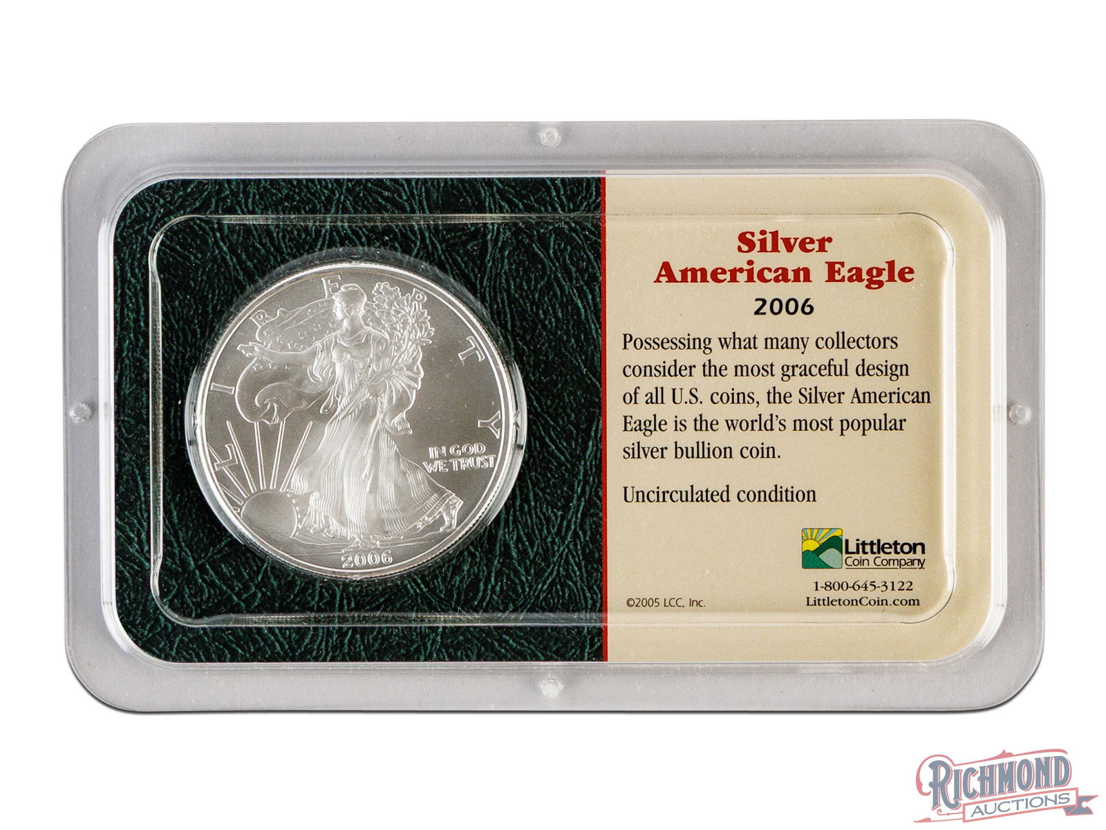 31.1 Gram (1 Troy Ounce) American Silver Eagle From 2006 (1 of 2)