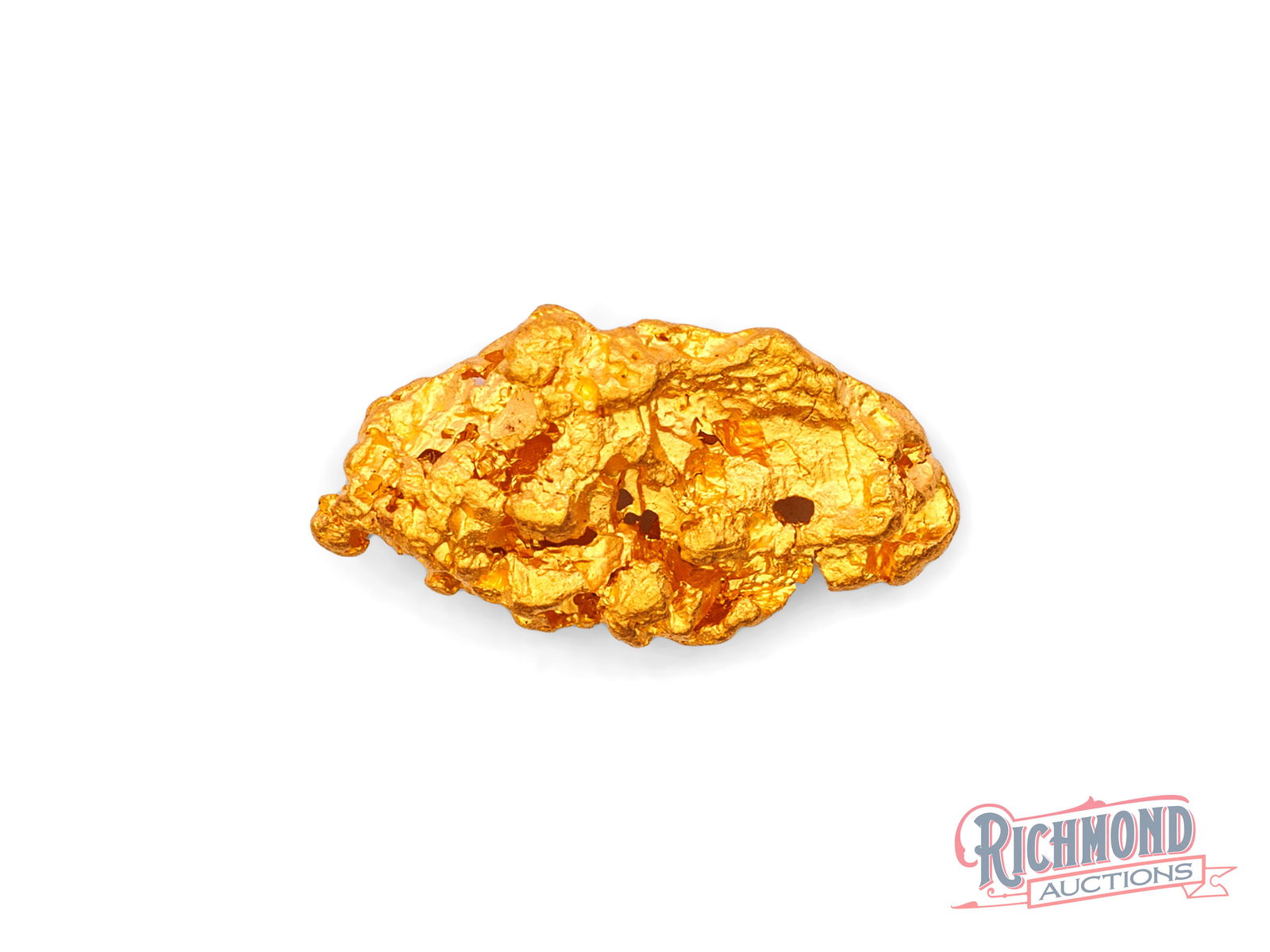 2g Natural Gold Nugget: Discovered in Kalgoorlie's renowned alluvial country, this nugget features slight inverted crystals and was recovered from shallow ground by a small-time prospector. Its smooth, rounded edges and clea