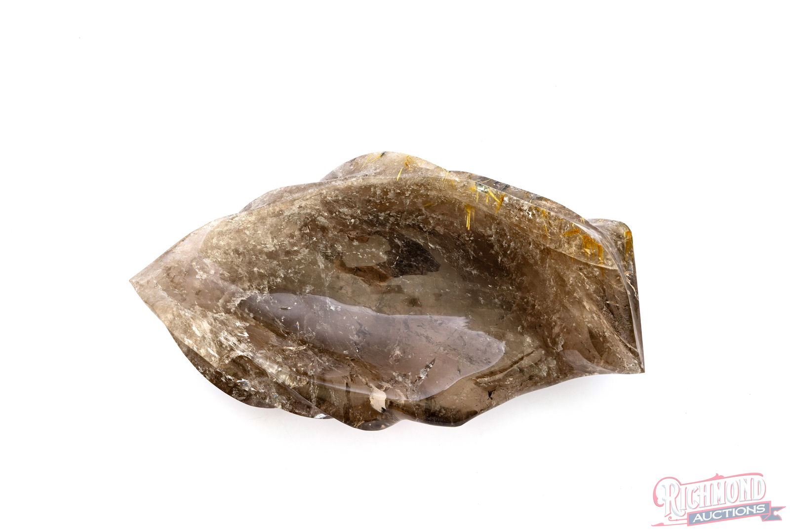 Smokey Quartz Sculptural with Massive Golden Rutile Inclusions - 3