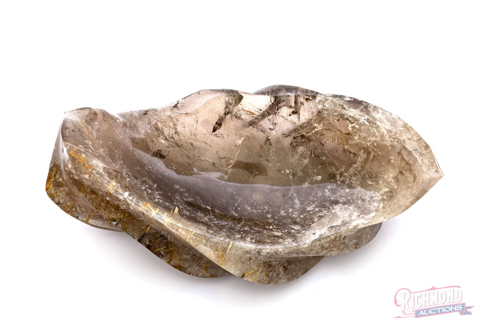 Smokey Quartz Sculptural with Massive Golden Rutile Inclusions - 6