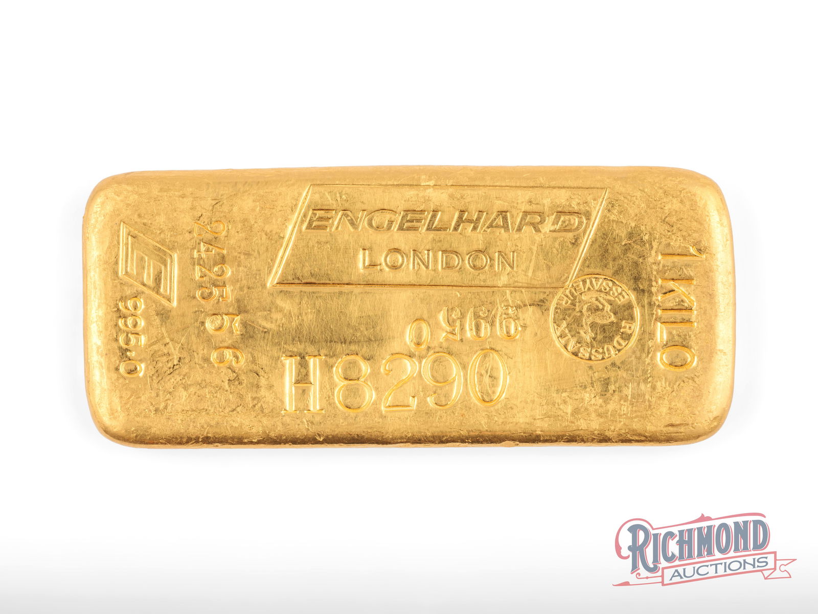 1 Kilogram (32.15 oz) Engelhard London R. Dussaix Essayeur Gold Bar (1 of 4)