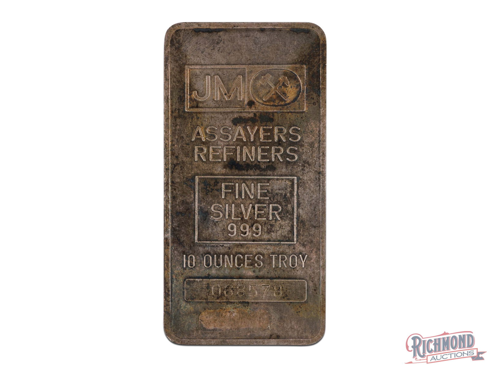 10 Ounce Silver Johnson Matthey Silver Bar (1 of 2)