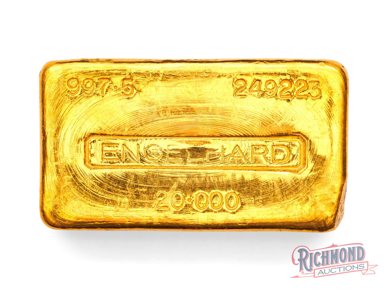 20 Ounce Gold Engelhard Bar with 6-Digit Serial Number (1 of 4)