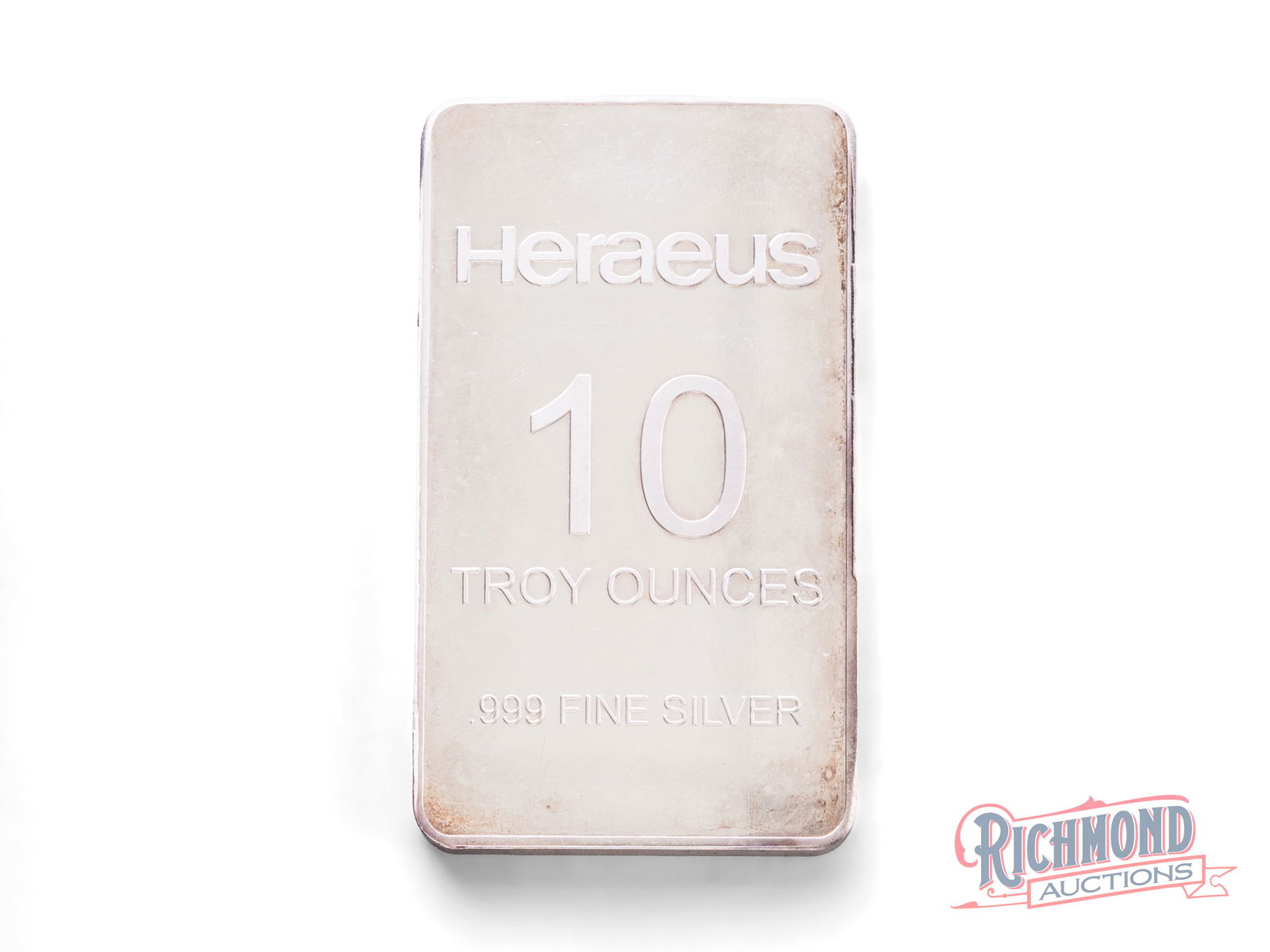 Prooflike Surface Heraeus 10 Ounce Silver Bar (1 of 4)