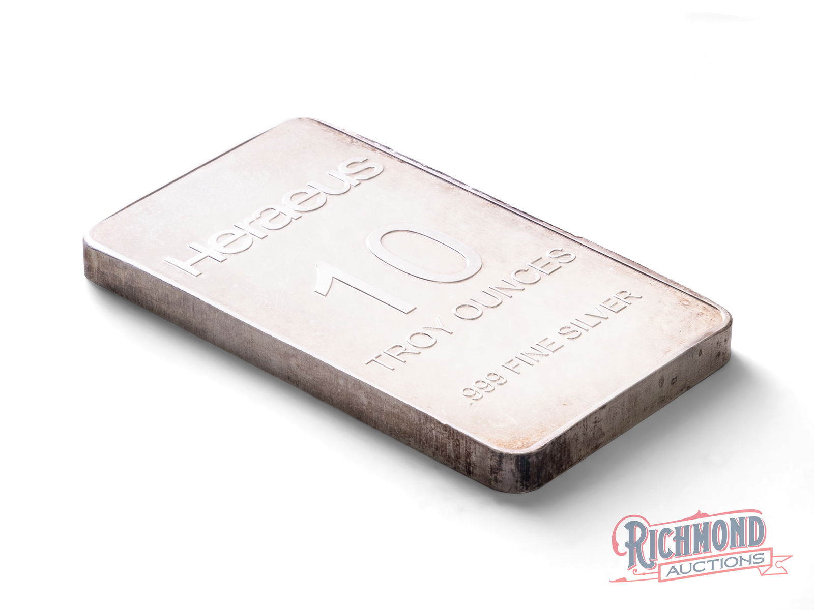 Prooflike Surface Heraeus 10 Ounce Silver Bar - 2