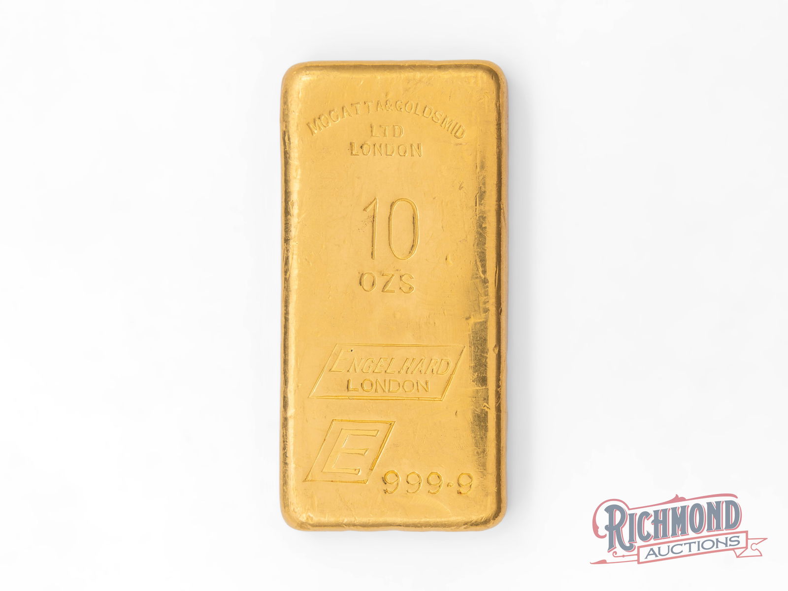 10 oz Engelhard London Gold Bar - A True Engelhard Rarity Featuring a 342 Year Old Hallmark (1 of 4)