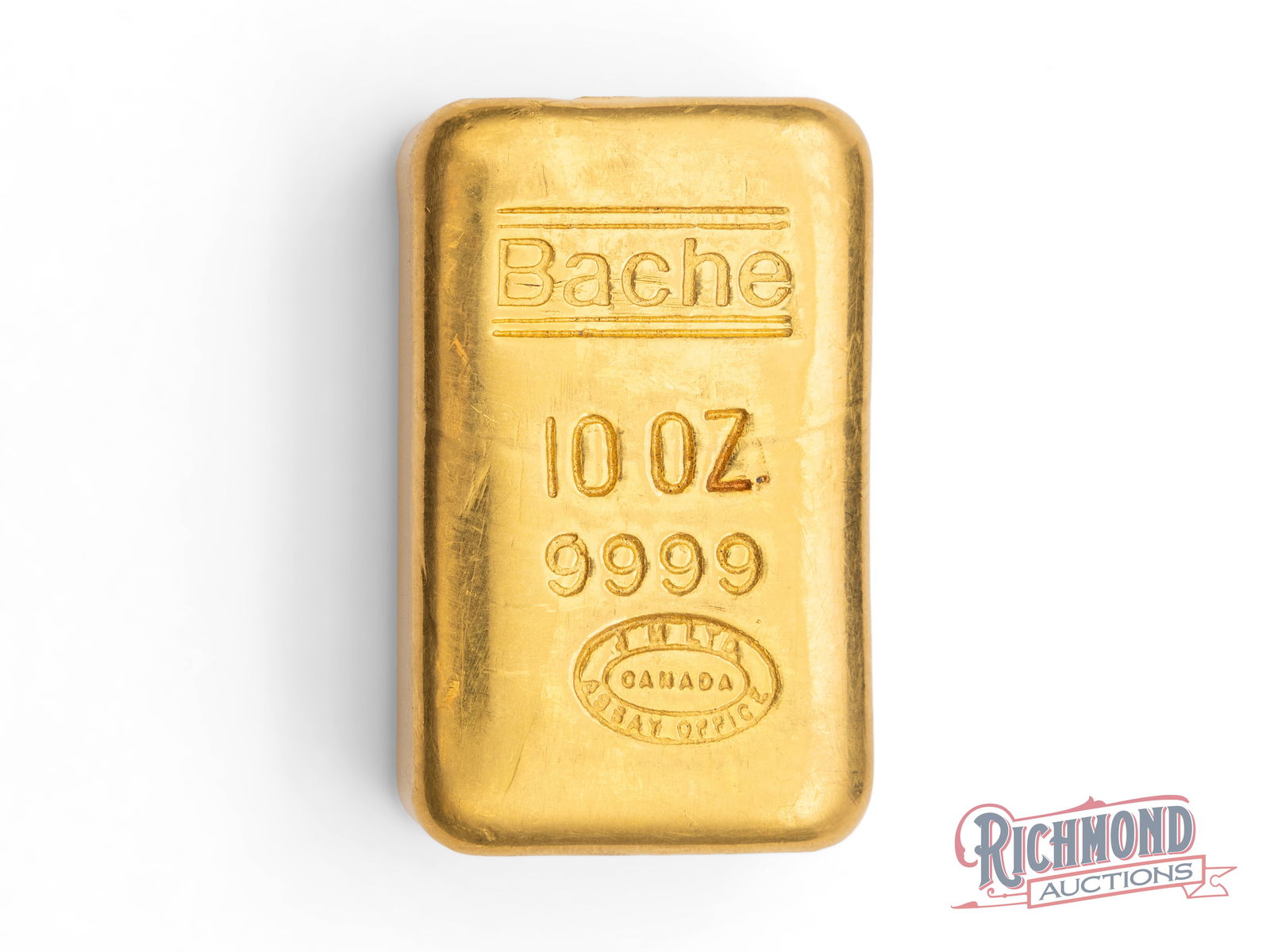 10 oz Bache Johnson Matthey Ltd Gold Bar w/ Connection to the Hunt Brothers (1 of 4)