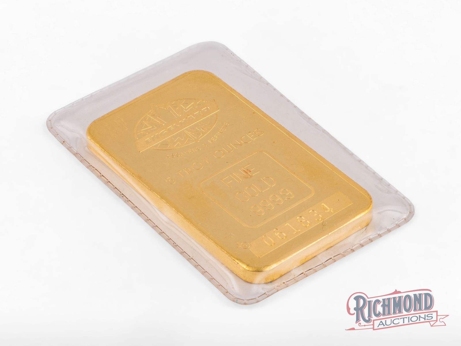 1981 5 Ounce Engelhard Assayers & Refiners Maple Leaf Gold Bar - 2