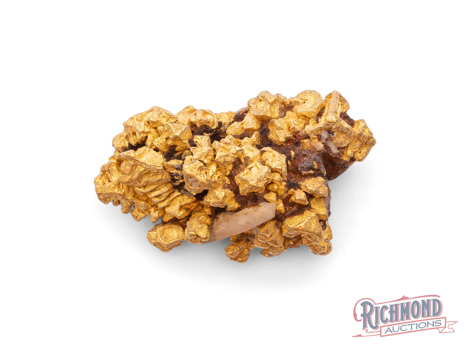 Extremely Rare 51g Crystalline Gold Nugget: Extremely rare crystalline gold nugget. Only a tiny fraction of the world's gold is ever found as natural nuggets. An even smaller fraction forms as crystalline gold - and rarer still are crystalline