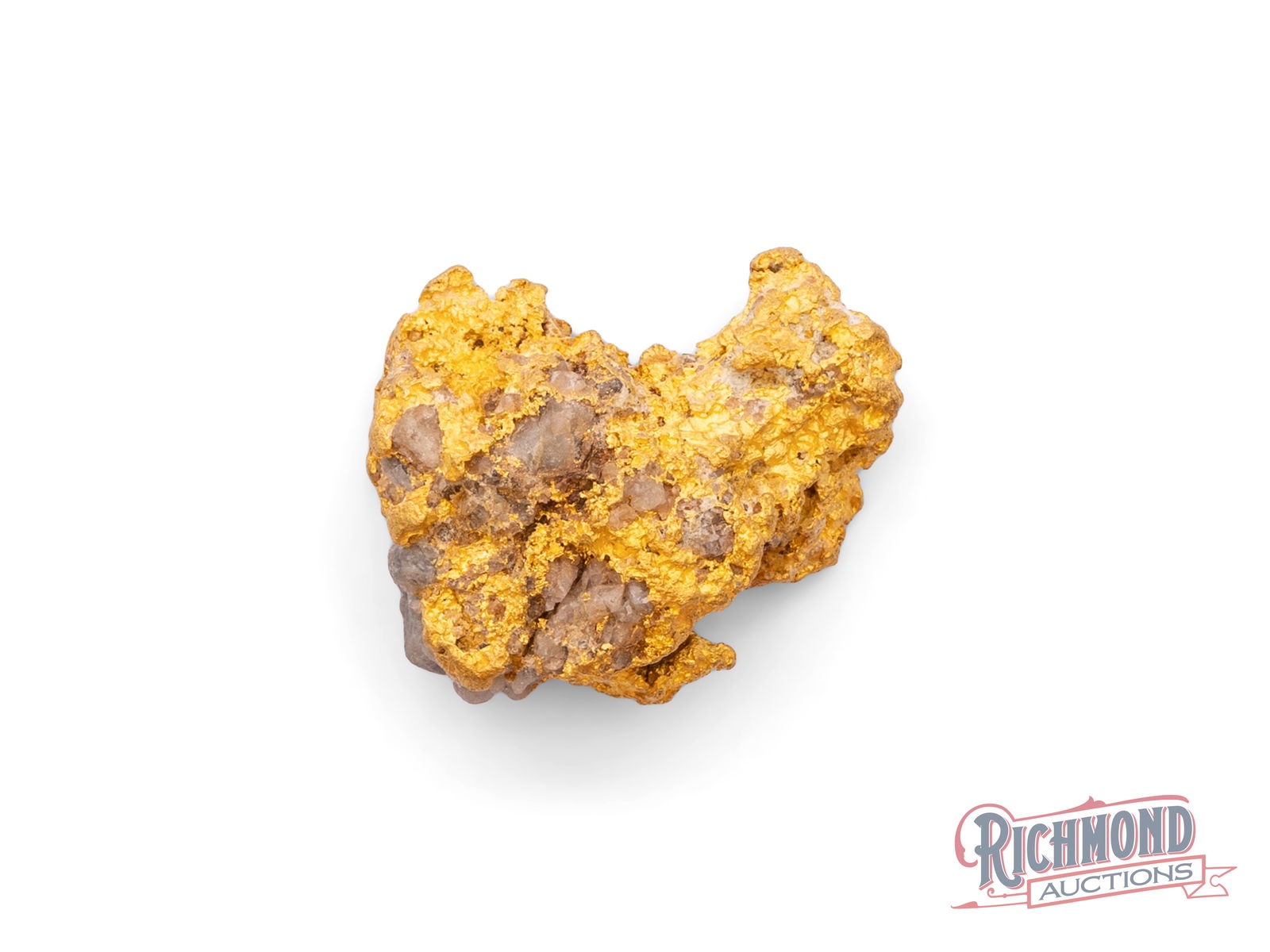 Rare Blue Quartz 32g Natural Gold Nugget: This chunky, solid gold nugget comes from an exceptionally remote part of outback Australia - the Horseshoe Mine - an area known for producing gold from remarkably rich patches. Finds from this region