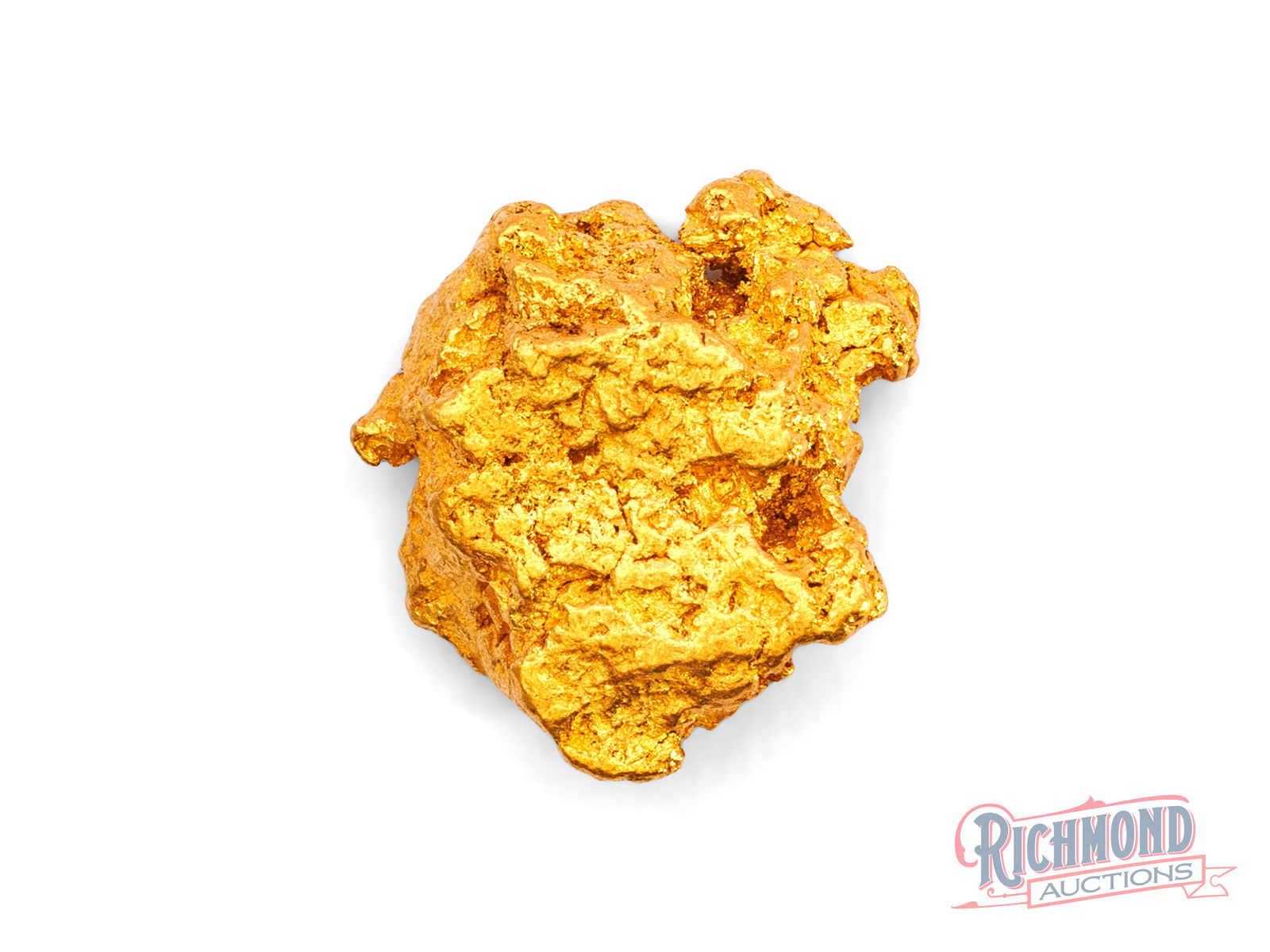 8.1g Natural Gold Nugget: Discovered decades ago in the WA outback, this nugget has remained in a vault since the 1980s. Its rounded, worn form speaks to a long journey through moving water, making it a textbook example of a w