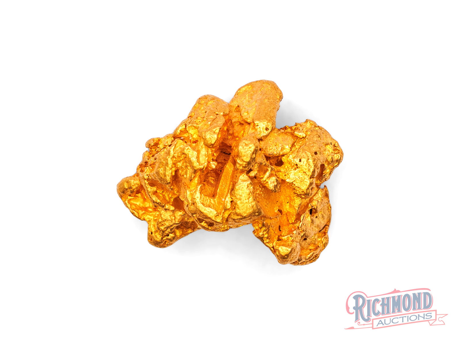 4.1g Natural Gold Nugget w/ Inverted Crystalline Structure (1 of 2)