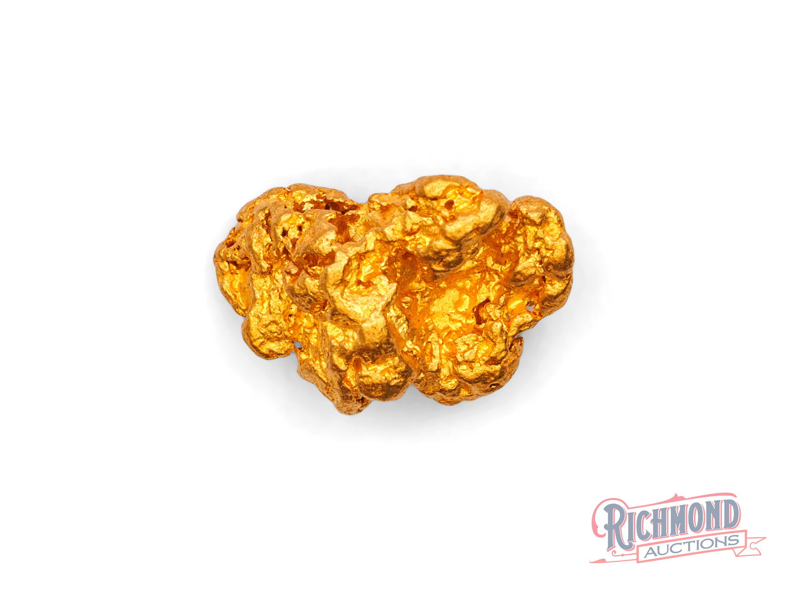 3g Natural Gold Nugget: This nugget was found in the remote WA outback decades ago and kept privately ever since. Its polished surface reveals the effects of water shaping over time. PURITY: 22k.