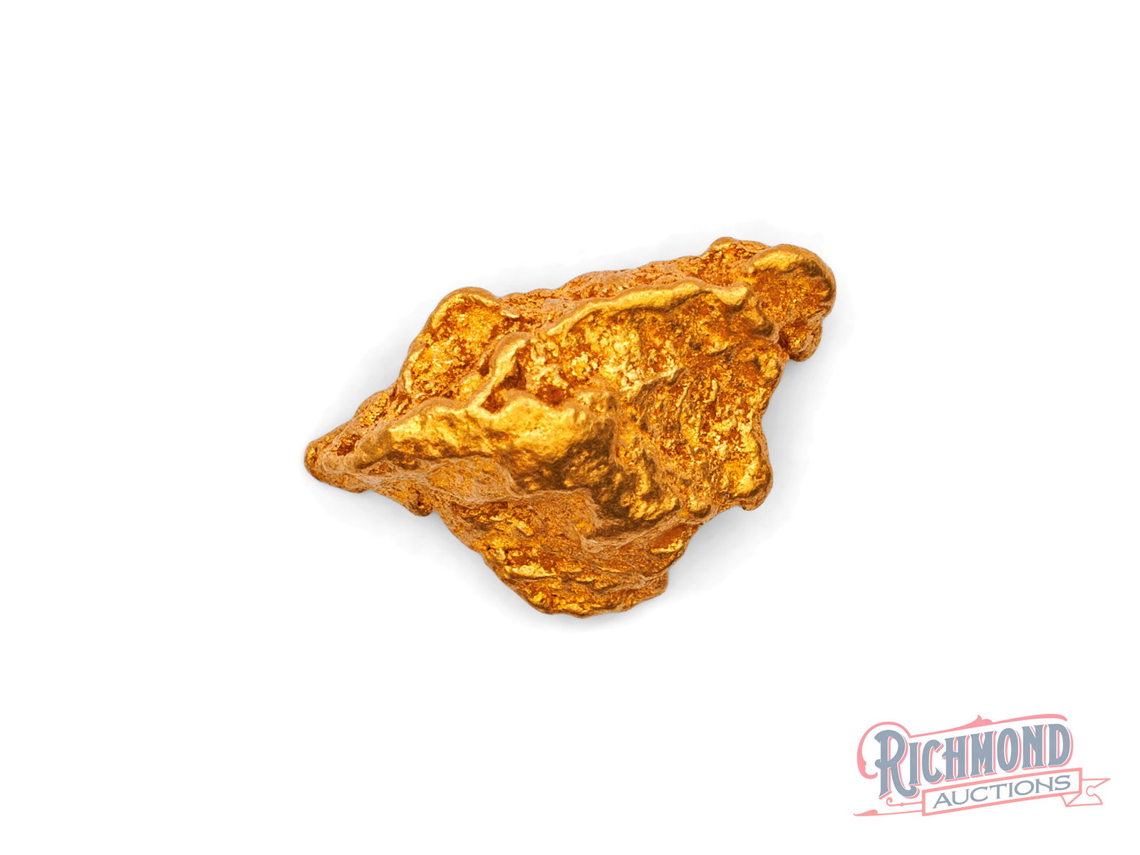 3.2g Natural Gold Nugget: Locked in a vault since the 80s, found by a very successful prospector who has held onto them ever since, found in the remote outback of WA, this nugget has interesting shapes and water worn edges. It