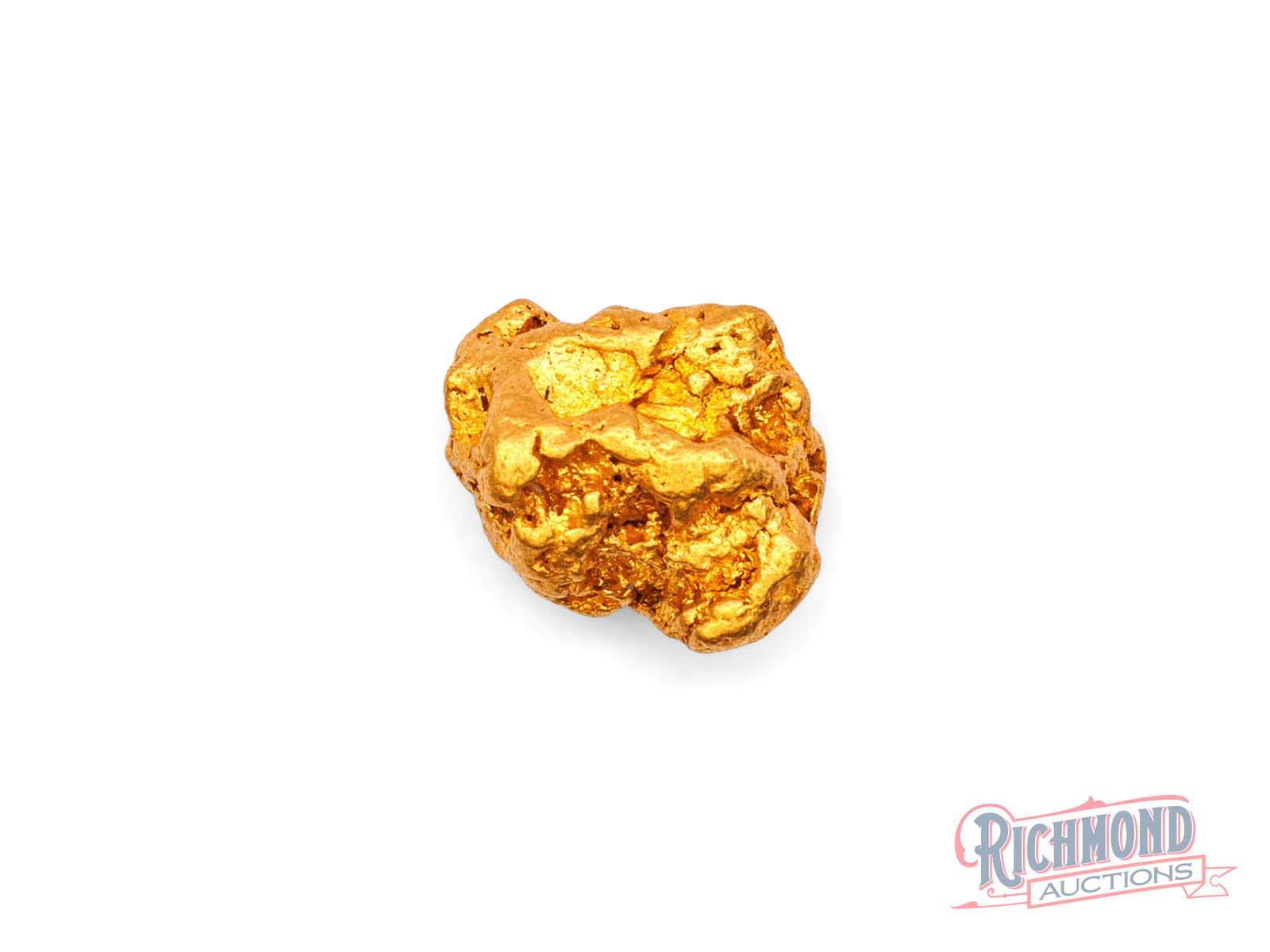 3.1g Natural Gold Nugget: This nugget has remained untouched since the 80s after being found in the WA outback by a successful prospector. Its softened, water-shaped form shows it travelled well before coming to rest. PURITY: