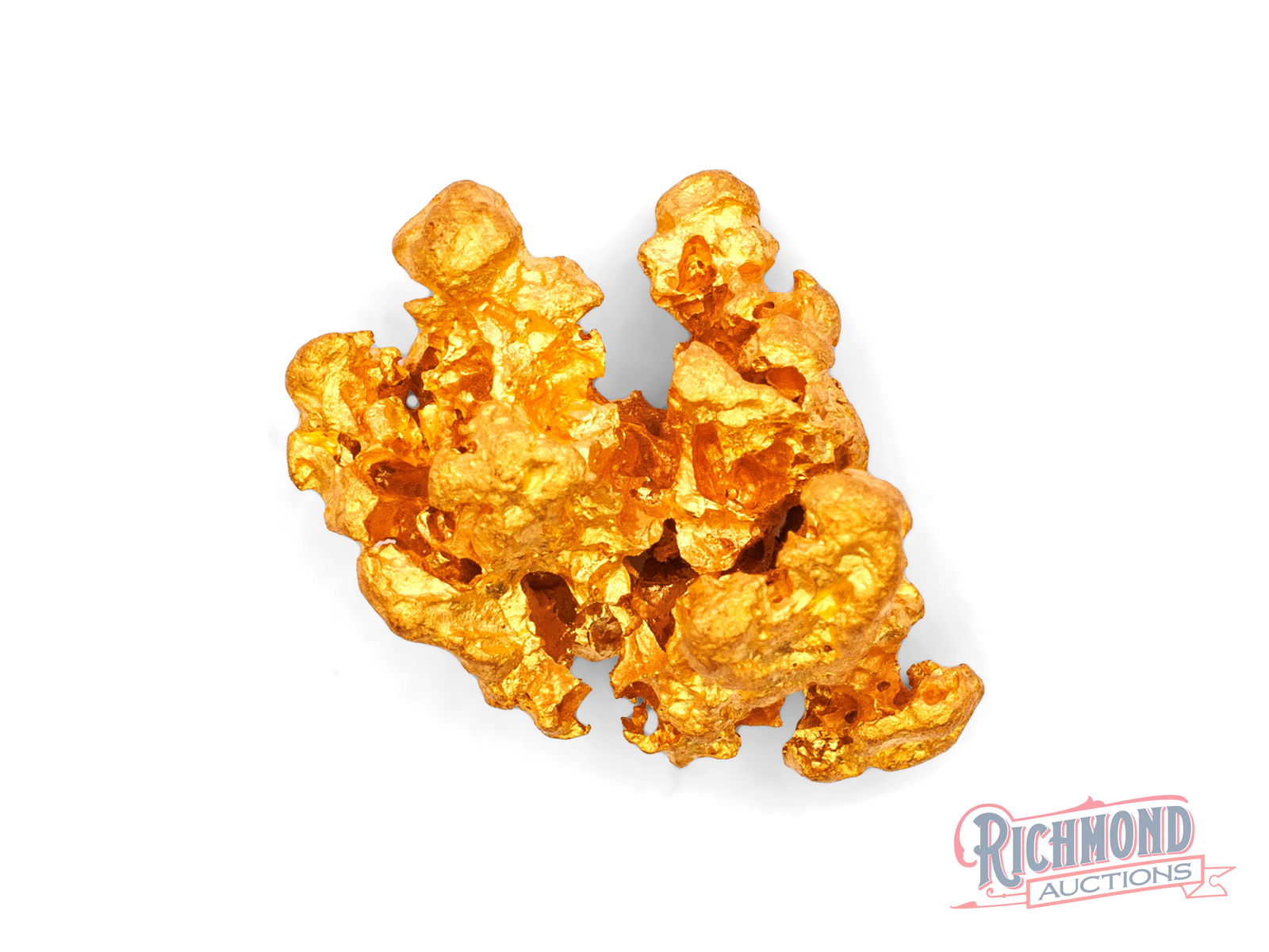 Golden Triangle 5.1g Natural Gold Nugget: This nugget was recovered close to the surface in one of Australia's most celebrated goldfields and shines with impressive natural luster. Extensive water wear across its surface reveals a long journe