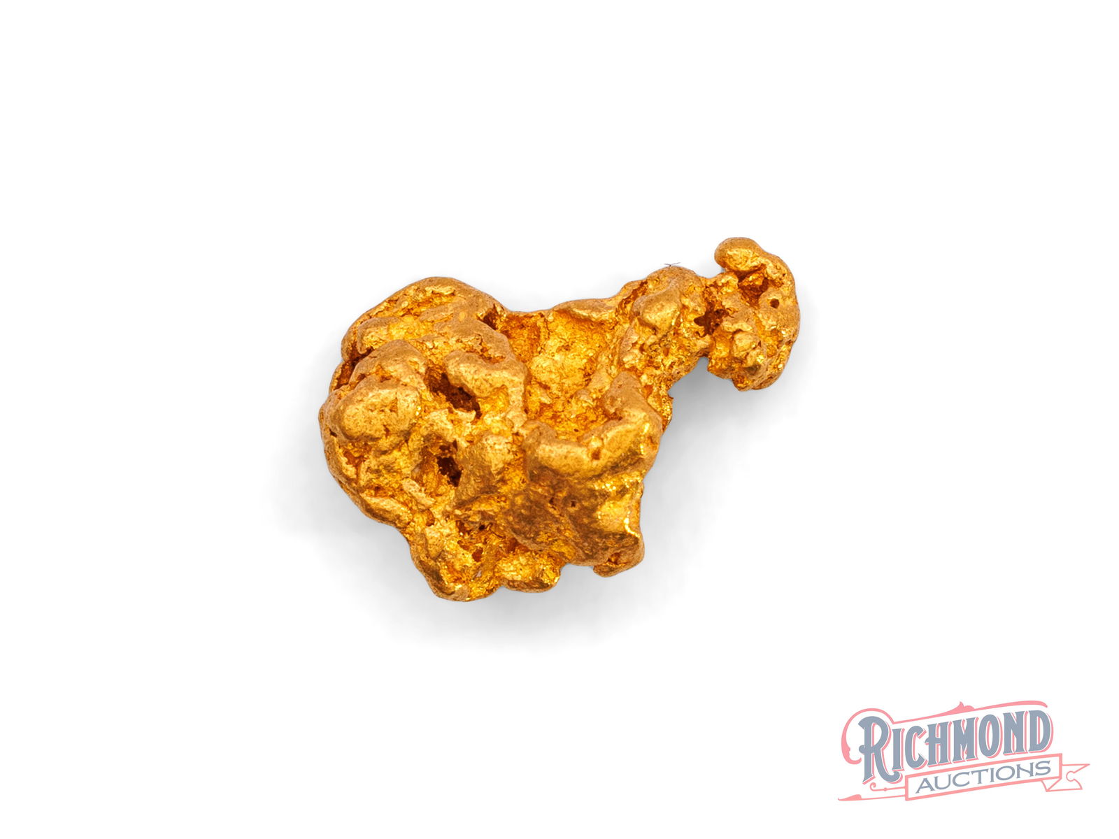 3.1g Natural Gold Nugget: Discovered in the WA outback and kept privately since the 80s, this nugget shows clear signs of extensive water travel. Its softened edges and smooth surface tell a story of movement before settling i