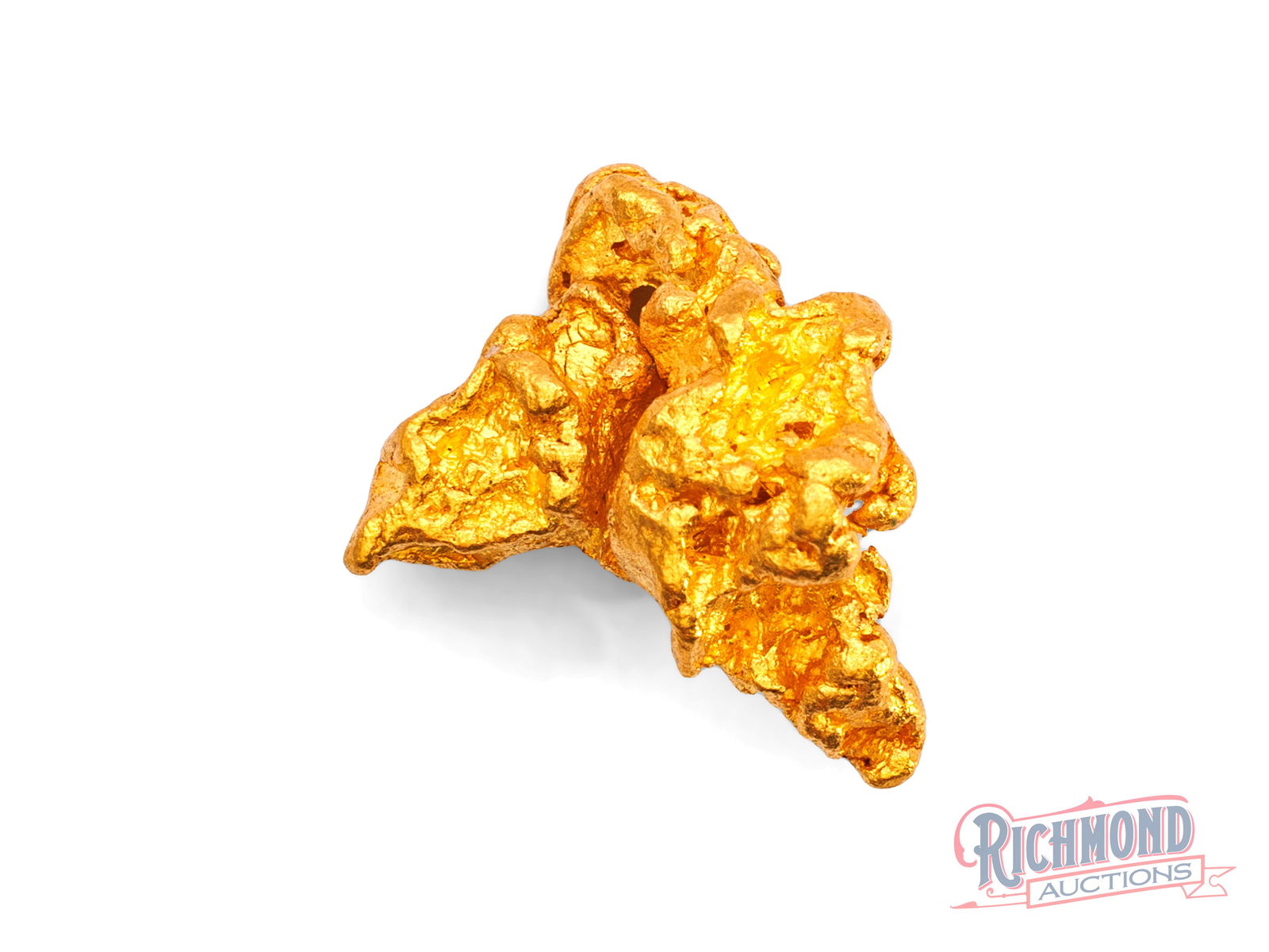 5g Natural Gold Nugget: This nugget has been locked away since the 80s after being found by a very successful prospector in remote Western Australia. Its smooth, water-worn appearance shows it spent significant time moving t