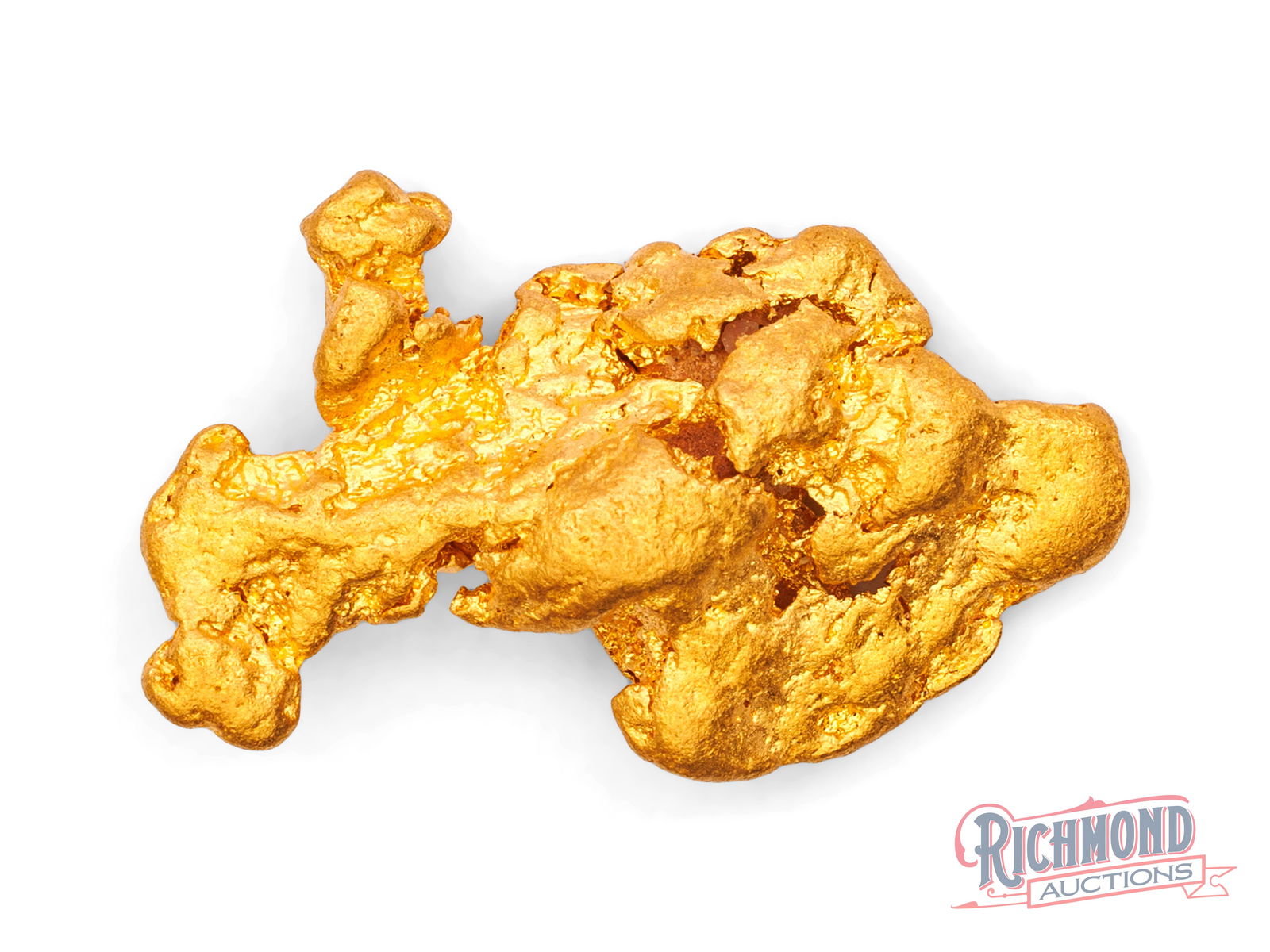 5.8g Natural Gold Nugget: This Kalgoorlie alluvial gold nugget was uncovered by a small-scale prospector working a rich patch just beneath the surface. Naturally smoothed by time and movement, it displays soft edges and excell