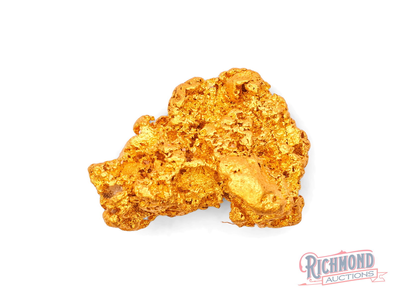 4.9g Natural Gold Nugget: This alluvial nugget was unearthed from a productive near-surface patch in the Kalgoorlie goldfields. Found by a small-time prospector, it features smooth edges shaped by natural movement and displays