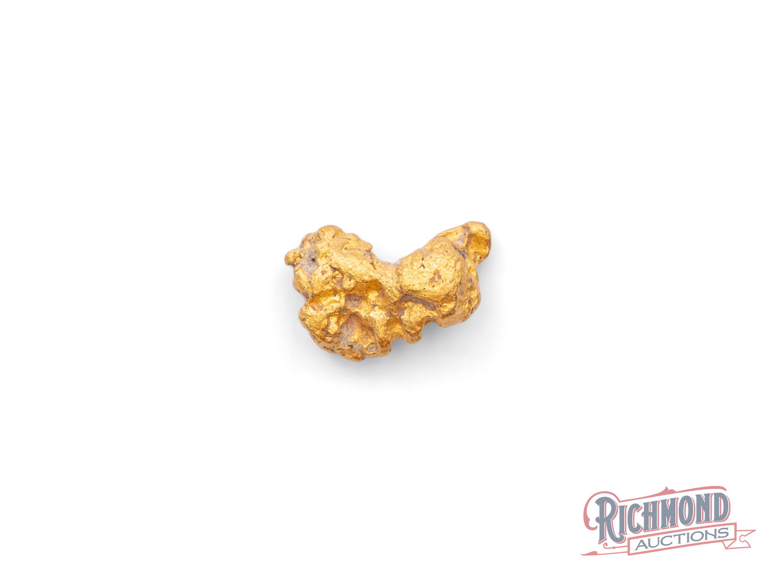 1.3g Natural Gold Nugget: This natural gold nugget was uncovered in Kanowna by the Mahoney family, full-time prospectors who commit their lives to finding gold in its purest form. Its shape and character are the work of Mother