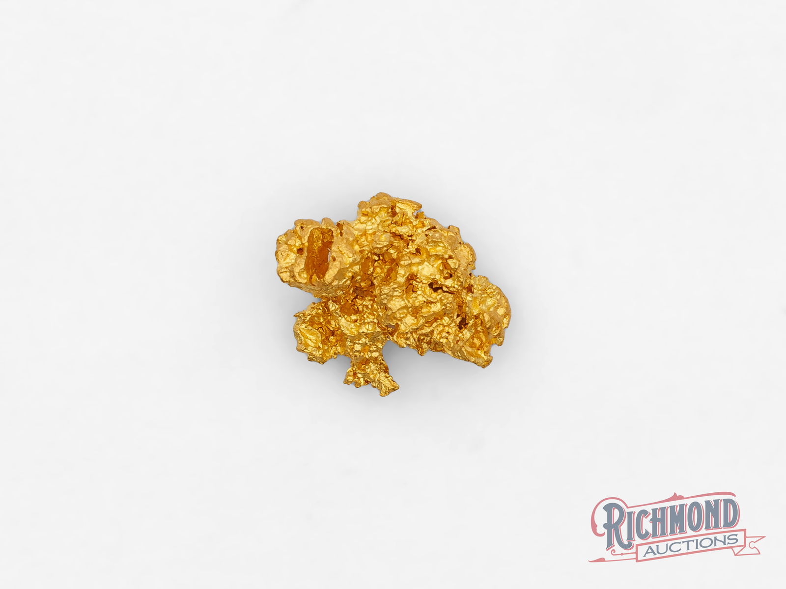 1.9g Natural Gold Nugget w/ Inverted Crystals (1 of 2)