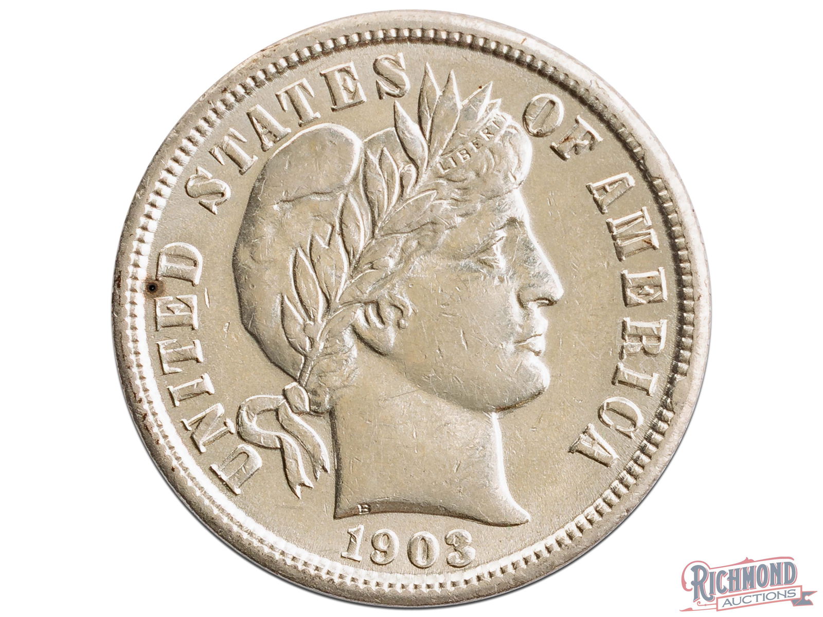 1903 Barber Dime in About Uncirculated Condition (1 of 2)